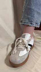 Varsity Color Block Patchwork Lace Up Shoes