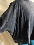 Black Oversized Seam Detail long sleeve top