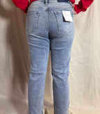 Flying Monkey High Rise Distressed Crop Straight Jeans