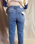 Flying Monkey High Rise Cuffed Crop Straight Jeans
