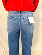 Flying Monkey High Rise Medium Wash Cuffed Wide Jeans