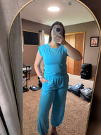 Sky Blue Breeze Wide-Leg Pants